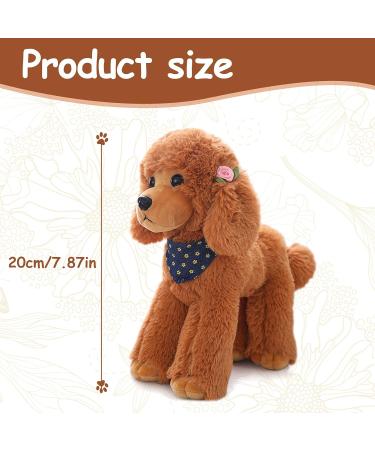 Heionia Teddy Dog Plush Toy - Kawaii Brown Poodle Cuddly Toy (20cm) | Perfect Gift for Kids & Girls | International Shipping Available - Buy Online on GoSupps.com