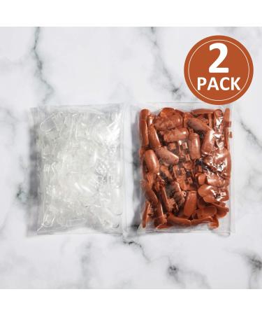 200 Replacement Nail Tips for Manicure Training Practice Hand - Brown and Transparent Nails - Buy Online on GoSupps.com