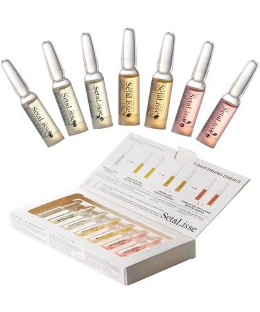 SetaLisse 7-Day Firming Anti-Aging Face Serum - Professional Peptide & Niacinamide Ampoules for Wrinkle Repair & Skin Brightening - Intensive Hydrating Treatment for Lifting & Glowing Skin - 7 Units