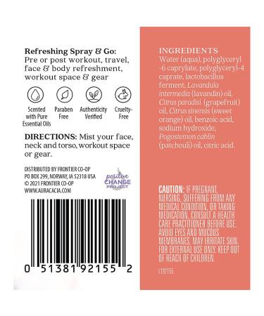 Aura Cacia Refresh Workout Mist 2 fl oz - Revitalize Your Workout Experience - Buy Online on GoSupps.com