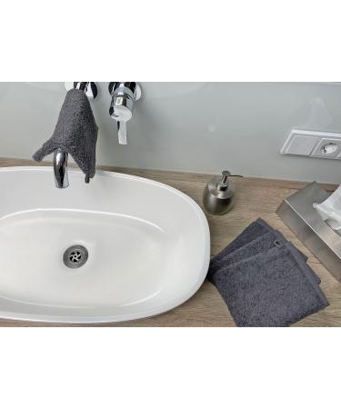 ZOLLNER Set of 10 100% Cotton Washing Gloves - 500 g/m Grey 17 x 21 cm | International Shipping Available - Buy Online on GoSupps.com