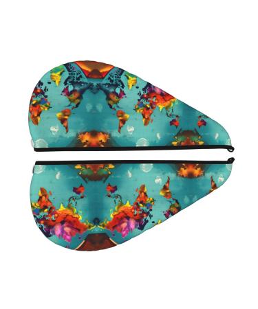 World Map Coral Velvet Dry Hair Cap | Ideal for Home Travel & Pool Parties Shop Now - Buy Online on GoSupps.com