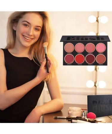 Meiyugo 8 Colors Vegan Cruelty-Free Blush Palette for Women - Hypoallergenic Makeup for Enhanced Skin Tone - Buy Online on GoSupps.com