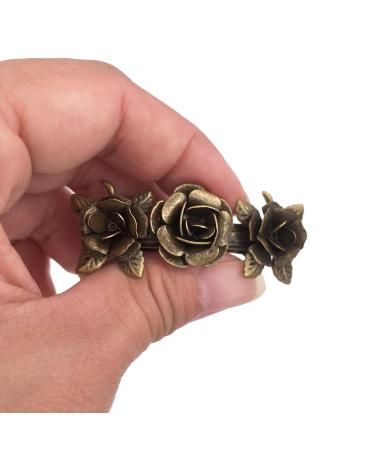 Buy 2 Piece Retro Vintage Metal French Hairpins - Bronze Rose Accessories (1 Pack) | International Shipping Available - Buy Online on GoSupps.com