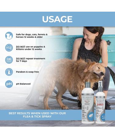 Veterinary Formula Flea and Tick Shampoo 16 oz - Kills Fleas and Ticks on Contact - For Dogs and Cats - Buy Online on GoSupps.com