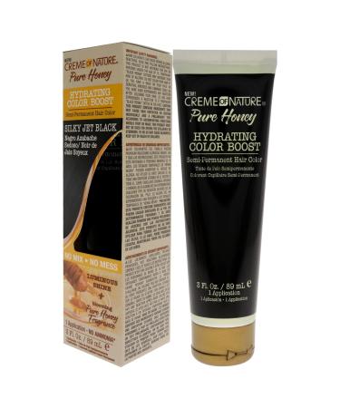 Creme of Nature Pure Honey Hydrating Color Boost - Silky Jet Black Semi-Permanent Hair Color 3 oz | Unisex International Shipping - Buy Online on GoSupps.com