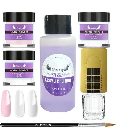 Acrylic Powder and Liquid Set | White Clear Nail Powder Kit Acrylic Nail Extension Professional Acrylic Kit for Beginners/v - Buy Online on GoSupps.com