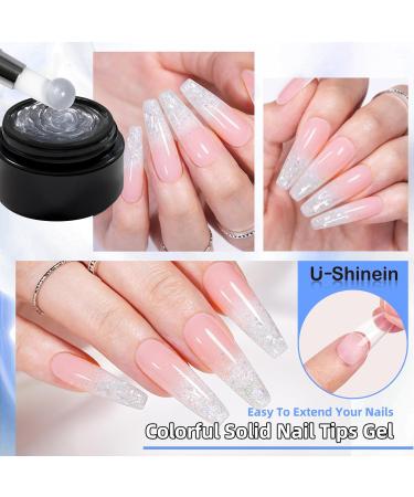 U-shinein 15ml Solid Nail Glue Gel - Acrylic & Press-On Nail Tips Adhesive | Transparent 0.52oz for Nail Art & Manicure - Buy Online on GoSupps.com