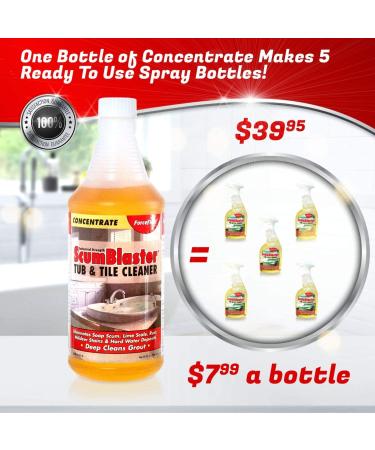 ForceField ScumBlaster: Industrial Strength Soap Scum Remover, Tile and Grout Cleaner for Hard Water Stains and Rust - Buy Online on GoSupps.com