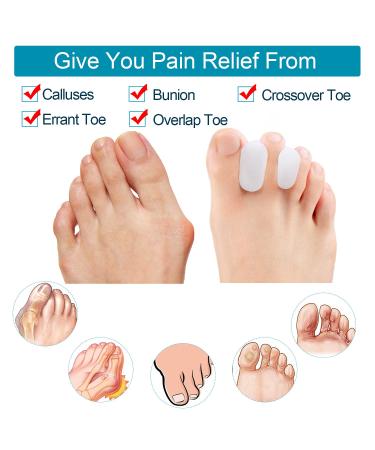 Sumiwish Flanged Toe Spacer - 12 Pack Bunion Corrector & Silicone Toe Separator for Overlapping Toes | Size L&S - Optimal Comfort & Support - Buy Online on GoSupps.com