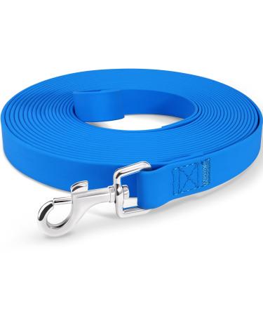 Joytale drag line 5m 10m 15m 20m for dogs waterproof running leash for dogs heavily long dog leash for medium -sized large and extra large dogs (blue 5m) 5m blue
