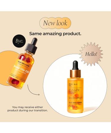 Glo Melanin Rose Glo Oil Natural Brightening & Soothing Facial & Body Oil with Rosehip Sea Buckthorn Argan Grape Seed & Vitamin E 100% Clean Melanin-Friendly (1.7 fl oz 50ml) - Buy Online on GoSupps.com
