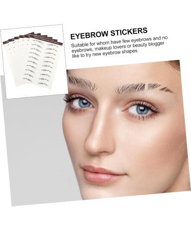DOITOOL 30 Pcs Eyebrow Stickers Brown Eyebrow Sticker Imitation Eyebrow Tattoos Bionic Transfer Stickers 3d 6X1X0.1CMx5pcs Brownx5pcs - Buy Online on GoSupps.com