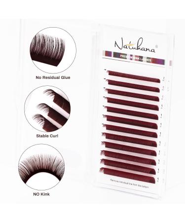 Buy Colored Eyelash Extensions 0.07mm D Curl - Mixed Tray 8-14mm | Classic & Volume Dark Brown & Burgundy Lash Supplies - Buy Online on GoSupps.com