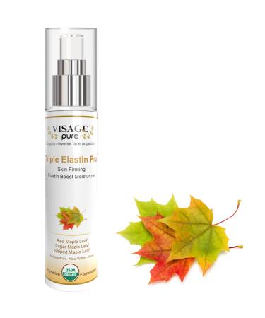 Visage Pure Triple Elastin Pro -Skin Firming - Elastin Boost Moisturizer Contains GCGs That Increases the Skin's Elastin and Elasticity - USDA Organic - Physician Formulated - Research Supported.