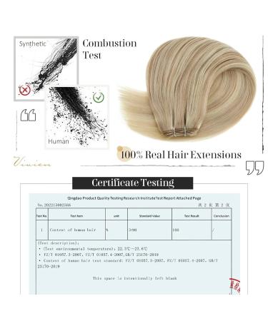 Vivien Extensions Remy Real Hair Tresses - Ash Blonde Mix 14 Inch 80g #P18/613 - Premium Quality Bleach Blonde Highlights - Buy Online on GoSupps.com