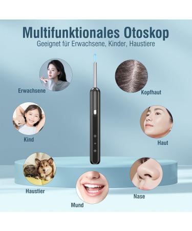 Outact 1080p HD Ear Wax Removal Otoscope - Waterproof Ear Cleaner with 6 LEDS & 6 Ear Spoons for iPhone iPad & Android - Buy Online on GoSupps.com