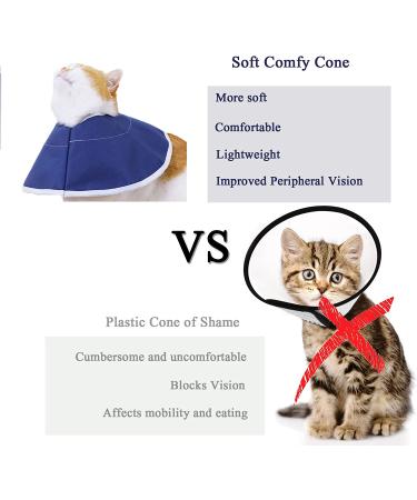 Soft Nonwoven Fabric Cat Cone Collar - Adjustable Recovery Elizabethan Collar for Cats, Kittens, and Puppies - Effective Solution to Stop Licking and Head Scratching - Prevent Infections - Medium Size - Buy Online on GoSupps.com