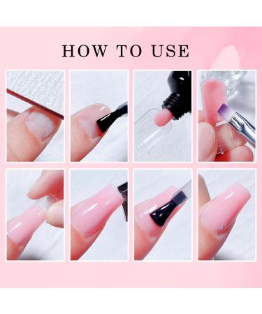 Cycullinyt Glitter Poly Nail Extension Gel Kit 12Pcs Holographic Pink Blue Nail Glitter Builder Poly Nail Gel Professional Poly Gel Extension Nail Kit for Women Laser #1 - Buy Online on GoSupps.com