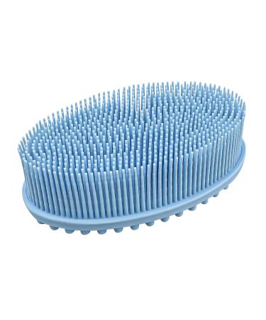 Silicone Body Brush  Soft Exfoliating Brush  Easy to Clean for Kids Women Men All Kinds of Skin (1PC Blue)