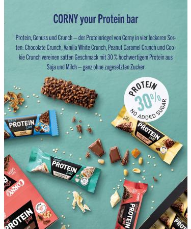 Buy Corny Peanut Caramel Crunch Protein Bars - 30% Protein No Added Sugar Bulk Pack (12x45g) - Ideal for Healthy Snacking & Fitness - Buy Online on GoSupps.com