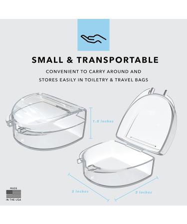 Ventilated Orthodontic Retainer (2-Pack) and Mouth Guard Case - Durable Clear Dental Case (2 Pack) - Buy Online on GoSupps.com