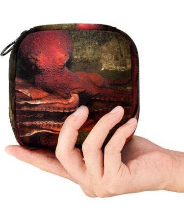 Ocean Animal Octopus Menstrual Cup Pouch Multicolored Sanitary Napkin & Nursing Pad Holder - Buy Online on GoSupps.com