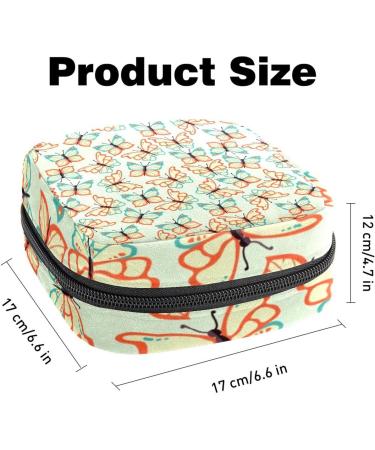Flat Butterflies Women's Menstrual Pad & Cup Bag - Portable Zipper Storage for Teens & Girls - Buy Online on GoSupps.com