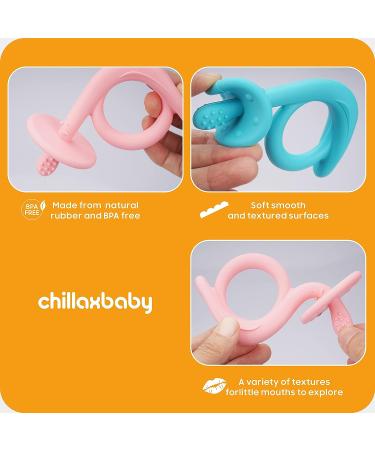 Chillax Teether Toys - Soothing Relief for Baby Teething - Non-BPA Silicone Teethers for Infants 3+ Months - Dishwasher-Safe - Buy Online on GoSupps.com