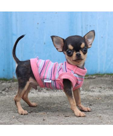 LOPHIPETS Pink XXS 100% Cotton Rib Dog Shirt Vest for Small Dogs - Teacup Chihuahua Yorkie Puppy Clothes Tank Tee - Buy Online on GoSupps.com