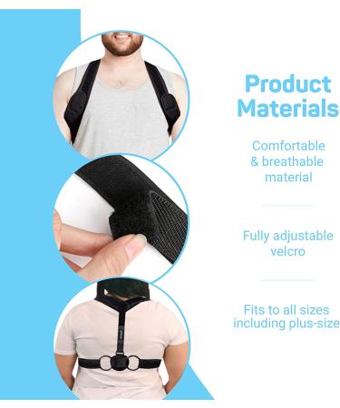 AireSupport Posture Corrector - Adjustable Back Brace for Men and Women - Improve Posture and Relieve Upper Back Pain - Large, XL, and 2XL Sizes - 1 Count - Buy Online on GoSupps.com