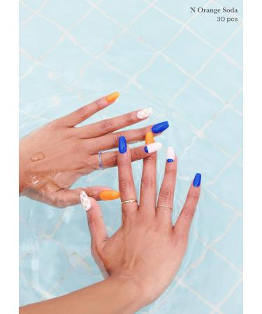 ohora Orange Soda Gel Nail Strips - Salon-Quality, Long Lasting, Easy to Apply & Remove - Buy Online on GoSupps.com