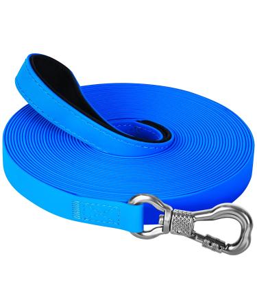 X XBen waterproof tow lines for dogs 3m 5m 10m 15m 20m 30m rubberized drag line with lockable carabine dog leash running line for small medium -sized dogs robust training lines neon blue 10m neon blue - Buy Online on GoSupps.com