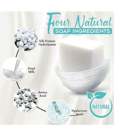 Silk Protein Skin Repair Soap | Goat Milk & Oil Control Cleansing Soap | Natural Skin Lightening & Acne Moisturizing Bar (1 Pcs - Buy Online on GoSupps.com