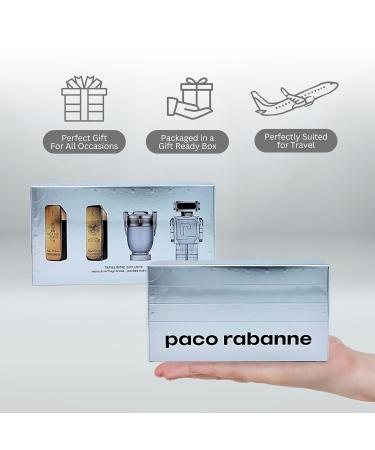 Paco Rabanne Perfume for Men Variety 4 Piece Mini Gift Set 0.17 Fl Oz (Pack of 4) - Buy Online on GoSupps.com