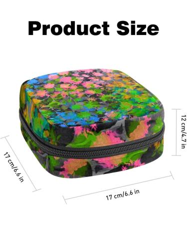 Floral Abstract Sanitary Napkin Storage Bag | Menstrual Cup Pouch | Nursing Pad Holder | Period Bag for Women & Girls - Multi-colored - Buy Online on GoSupps.com