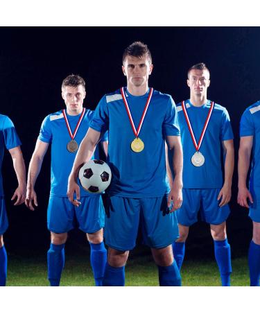 Olympic Style Metal Winner Awards with Neck Ribbon - Gold/Silver/Bronze (12PCS) - Buy Online on GoSupps.com