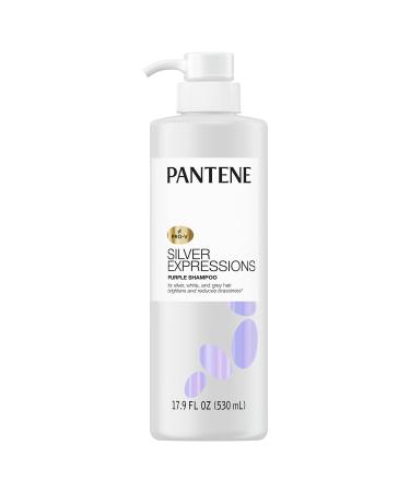 Pantene Silver Expressions  Purple Shampoo and Hair Toner  Pro-V for Grey and Color Treated Hair  Lotus Flowers  17.9 Fl Oz