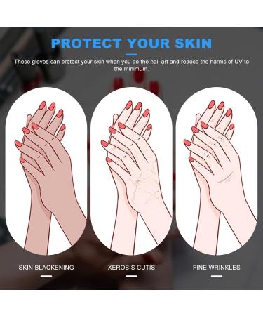 minkissy 1 Pair Nail Gloves Manicure Nail Art Mittens Uv Shield Gloves Hands Glove Down Mittens Gloves Skincare Gloves Nail Lamp Glove Dryer Elastic Hand Gloves Child Blue - Buy Online on GoSupps.com