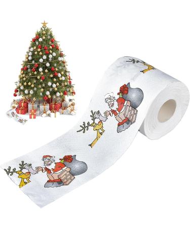 Merry Christmas Toilet Paper - 2/5 Rolls Christmas Toilet Paper Roll Santa Holiday Toilet Paper Fun Tissue Napkin Prank Novelty Colored Toilet Paper Santa Printed Paper Towels Gift - Buy Online on GoSupps.com