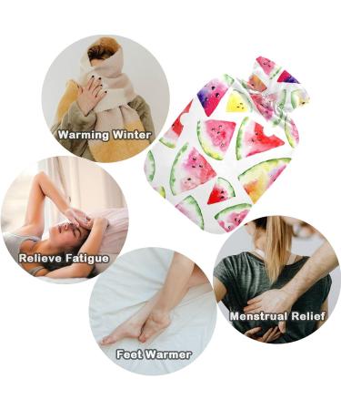 NAANLE Colorful Watermelon Heat Bottle - 1L Transparent Hot Water Bottle for Pain Relief Bed Hand & Feet - Perfect for Heat & Cold Therapy - Buy Online on GoSupps.com