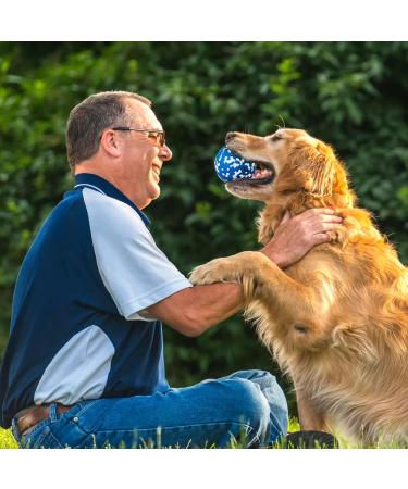 Fonpoo Super Elegant Dog Ball - Indestructible Interactive Water Toy for Small & Medium Dogs - Durable Pet Toy in Yellow & Blue - Buy Online on GoSupps.com