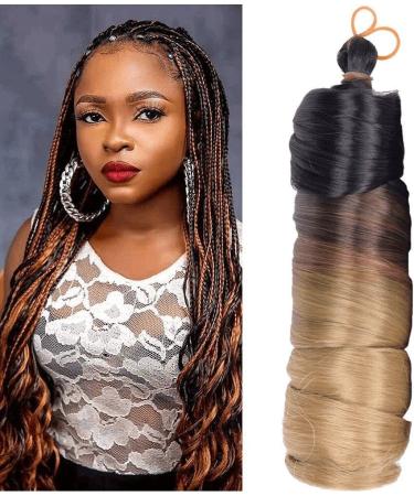 Curly Braiding Hair 24 Inch French Curls Synthetic Hair Extensions Curl French Crochet Braid Hair Synthetic Pre Stretched Bouncy Braid Hair Extensions 1pc Yellow - Buy Online on GoSupps.com