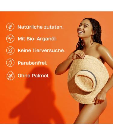 Premium Tan Browning Accelerator SPF 0 - Organic Argan Oil Waterproof Paraben-Free Tanning Cream for Quick Natural Tan - 200ml - Buy Online on GoSupps.com