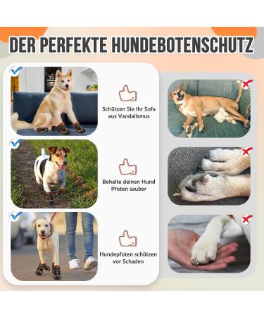 Slowton Dog Shoes - Waterproof Non-Slip Boots for Small & Medium Dogs | 2-Pack Reflective Paw Protection - Winter Size 2 (S-Orange 4.5 cm Width) - Buy Online on GoSupps.com