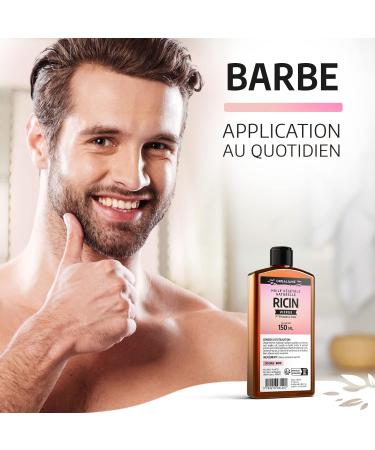 Castor Oil 150 ml Orgaliane Pure and Natural Beard Hair Eyelashes Nails Skin. - Buy Online on GoSupps.com