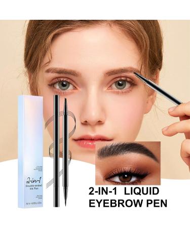  Iouyjiu Eyebrow Filler Pen Double Ended Microfilling Pencil Long Lasting Smudge Proof Natural Looking Precise Application Waterproof Brow Definer for Daily Wear 1ml - Buy Online on GoSupps.com