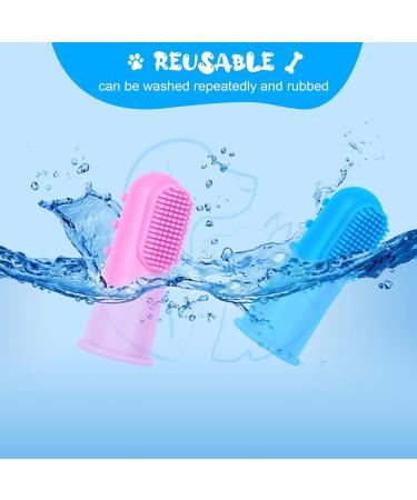 Adiwo Dog Finger Toothbrush 4 Pack Food Grade Silicone Dog Toothbrush 360 Full Surrounded Pets Teeth Cleaning Toothbrush for Dog Plaque Remove Tartar and Stop Bad Breath with Storage Case - Buy Online on GoSupps.com