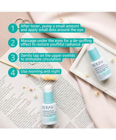Bl Eau Hydrating Glacial Eye Cream | Deep Moisture & Refresh for Delicate Skin | Energizing Glacial Mineral Water & Coconut Oil | 15g - Buy Online on GoSupps.com