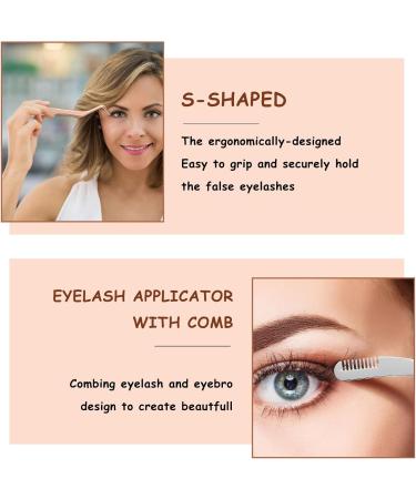 Shop Tiesome 2 in 1 Eyelash Tweezers with Comb Precision Stainless Steel Tools for Flawless False Eyelash Application - Buy Online on GoSupps.com